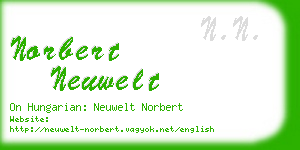 norbert neuwelt business card